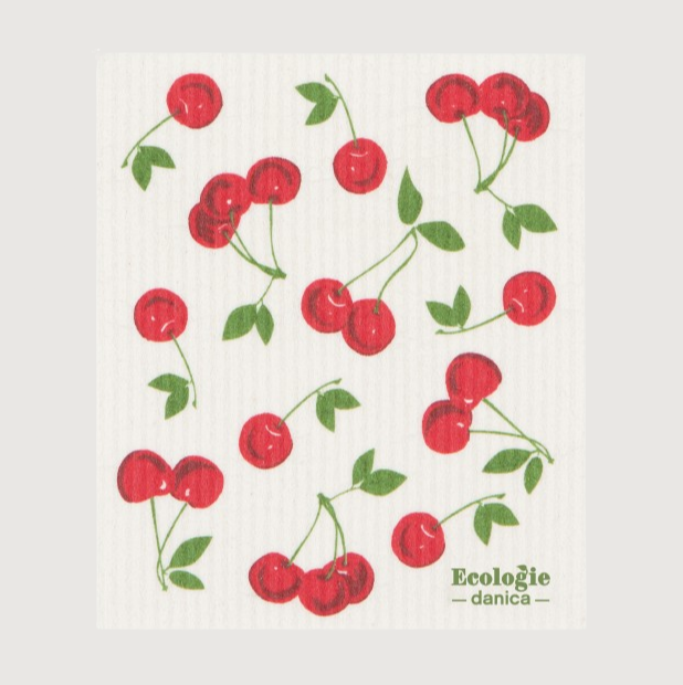 Cherries Swedish Sponge Cloth