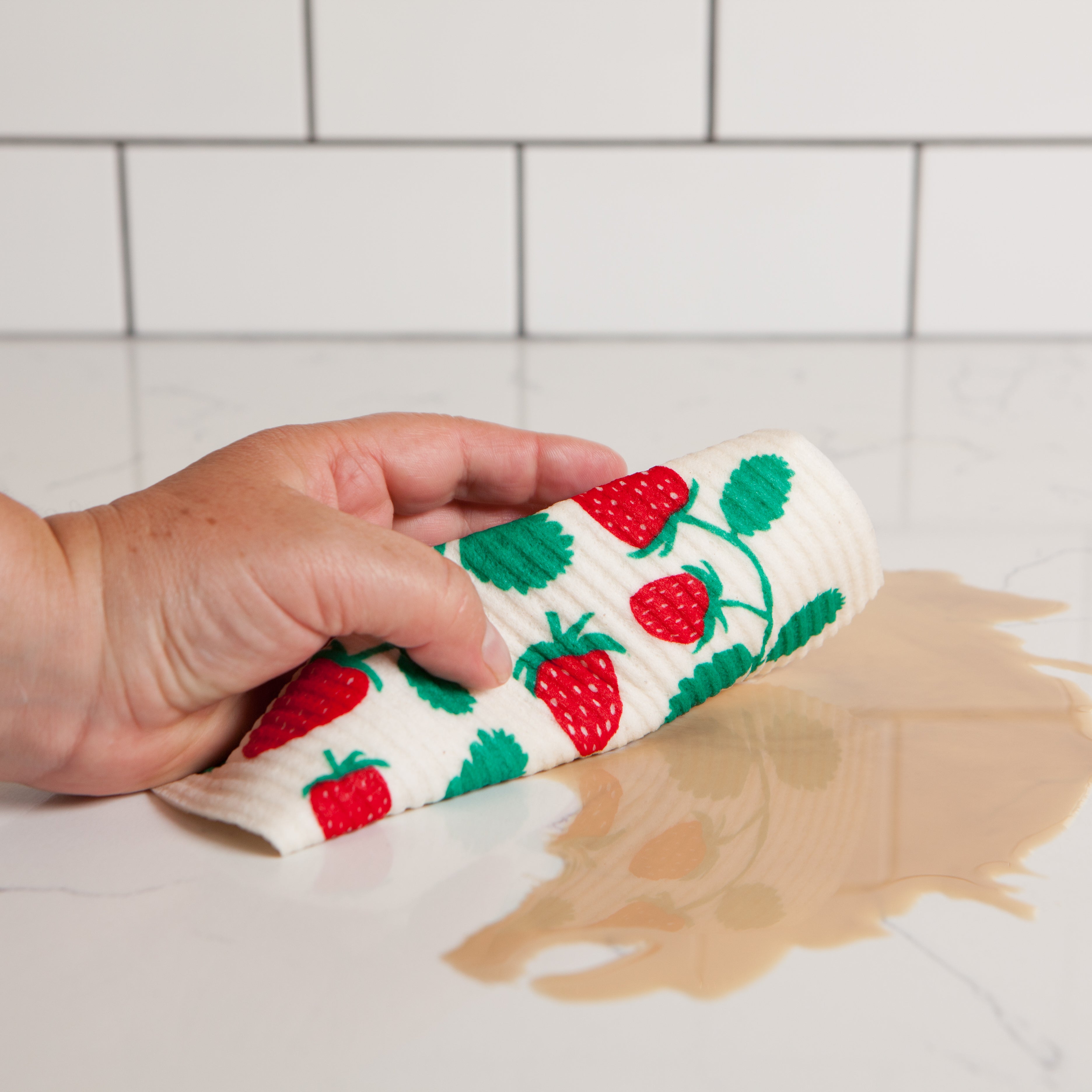 Strawberries Swedish Sponge Cloth