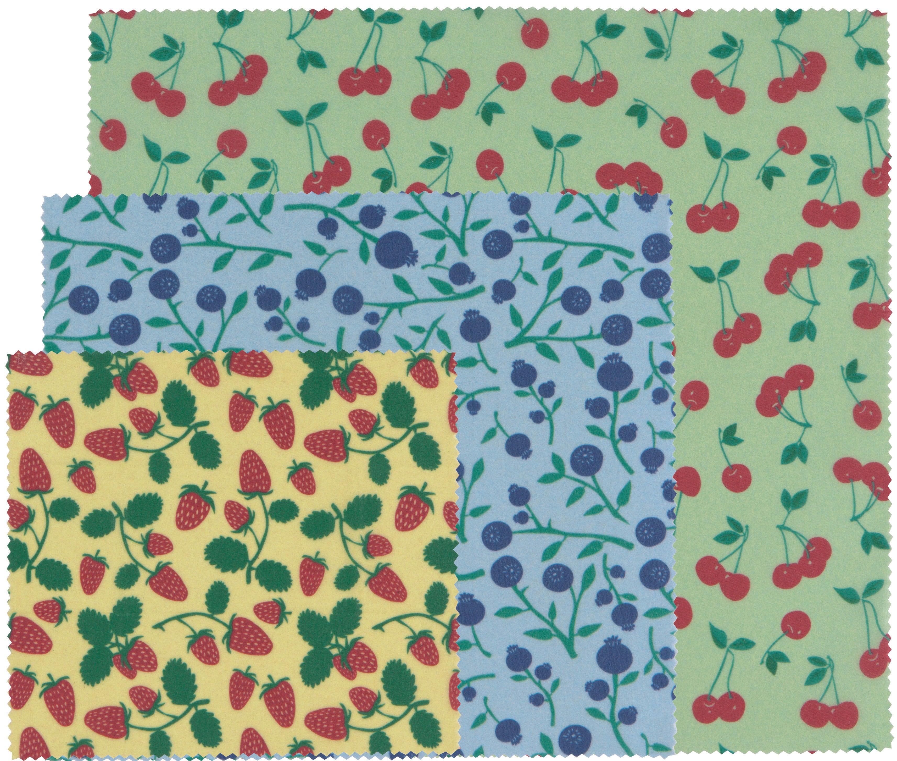 Berries & Fruits Beeswax Wrap (Set of 3)